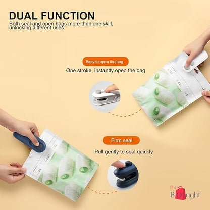 Portable Mini Sealing Machine 2 in 1 USB Rechargeable Magnetic Heat Sealing and Cutting Bag Seal