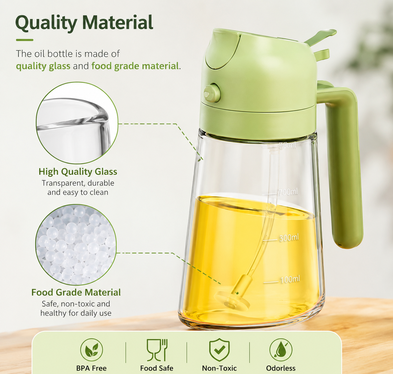 Vamor Oil Dispenser & Mist Spray Bottle