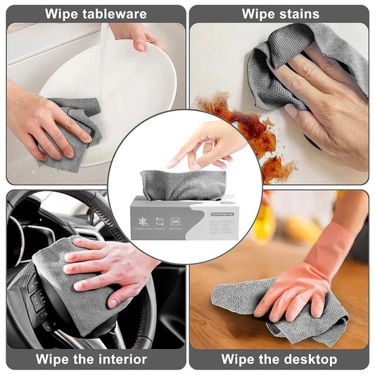 Magic Wipe Home Kitchen Car Multi-functional Cleaning Microfiber cloth (20 Pcs inside Box)
